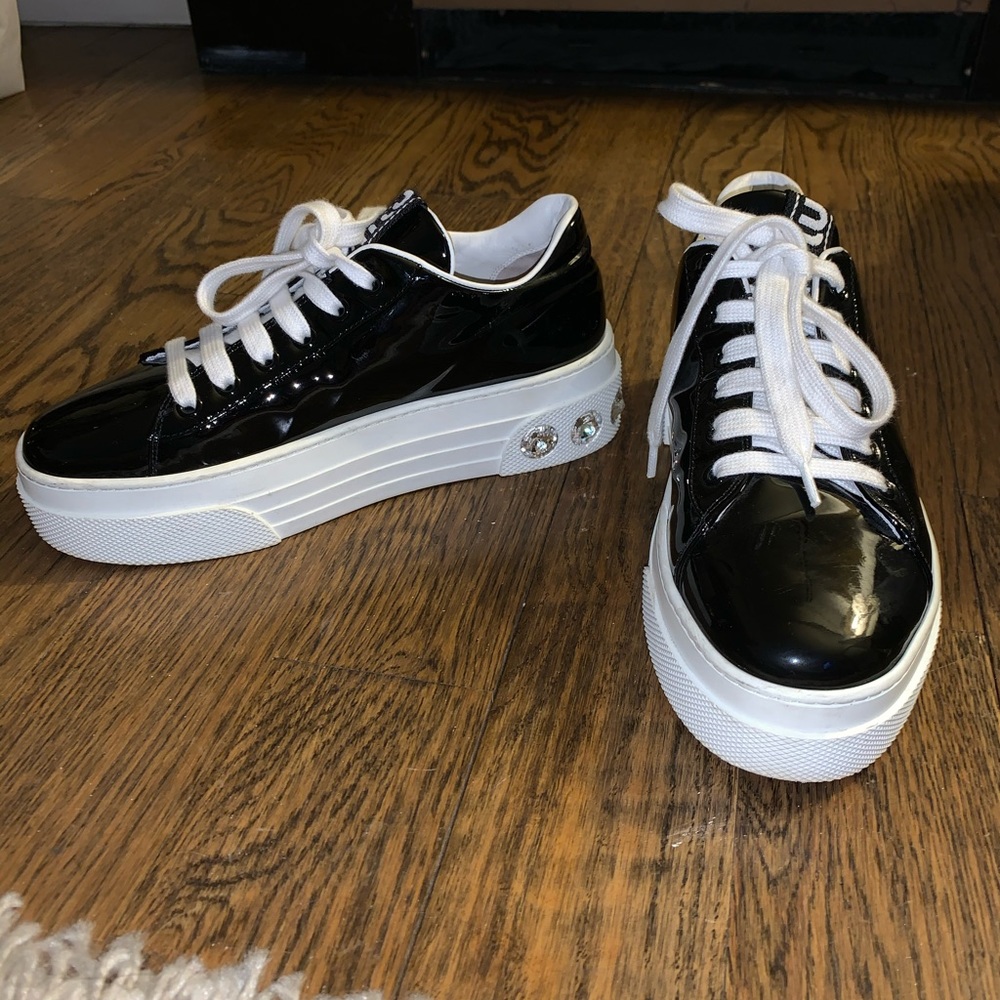 MIU MIU women’s Crystal Skate Sneaker 37